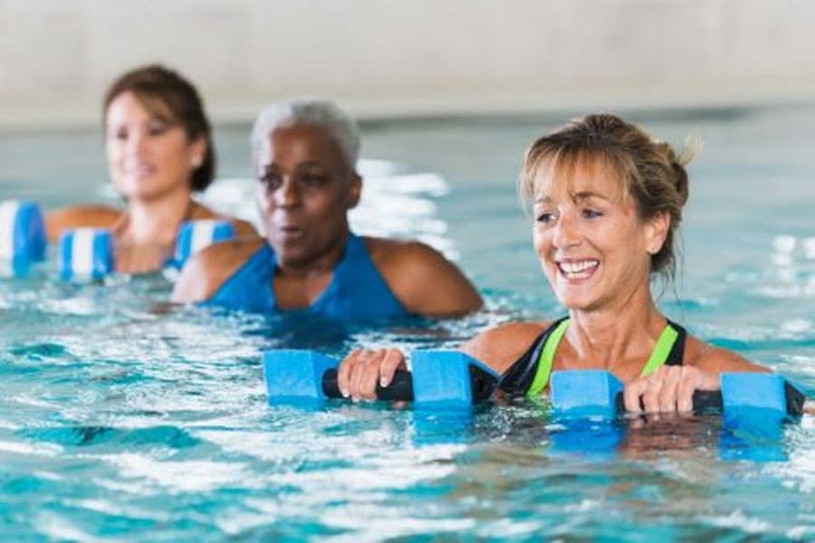 swimming and aqua aerobics